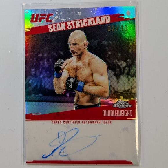 🔥Sean Strickland Autograph Topps Chrome UFC 2026 - 1986  2026 Topps Chrome UFC Sean Strickland 2009 Variation Signature #09-SS /10 Auto